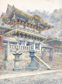 五百城文哉 「日光陽明門」(紙・水彩)_50746